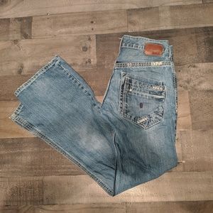 BKE Carter Straight Leg Mid Rise Jeans